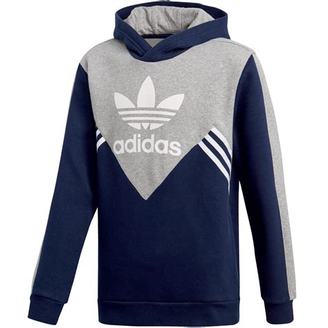 adidas hoodie kind grijs|Adidas fleece hoodie.